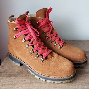 NWOB AVELLINI LEATHER LACE UP HIKER BOOTS SZ 9